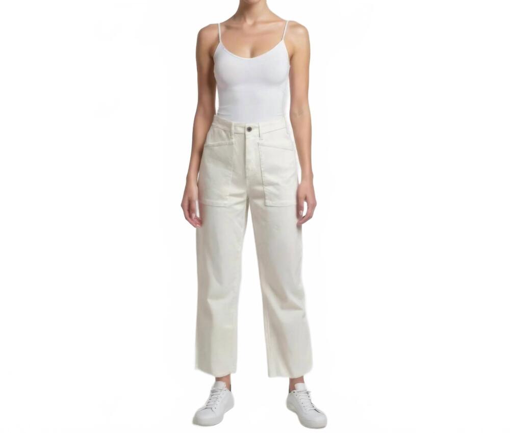 NEW OAT NEW YORK high rise relaxed straight jeans in off white